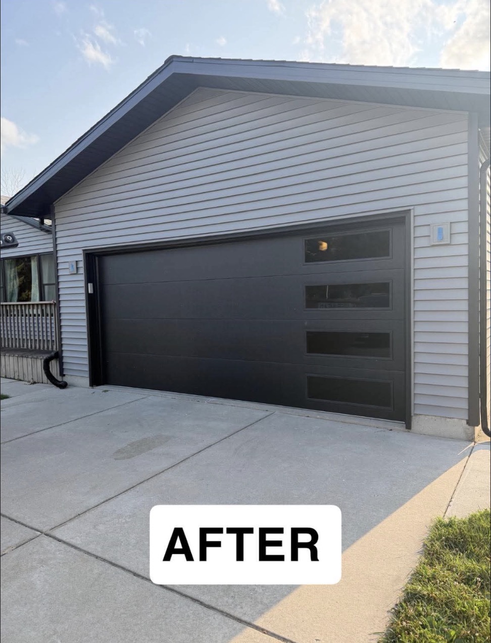 After CHI Flush insulated garage door installation